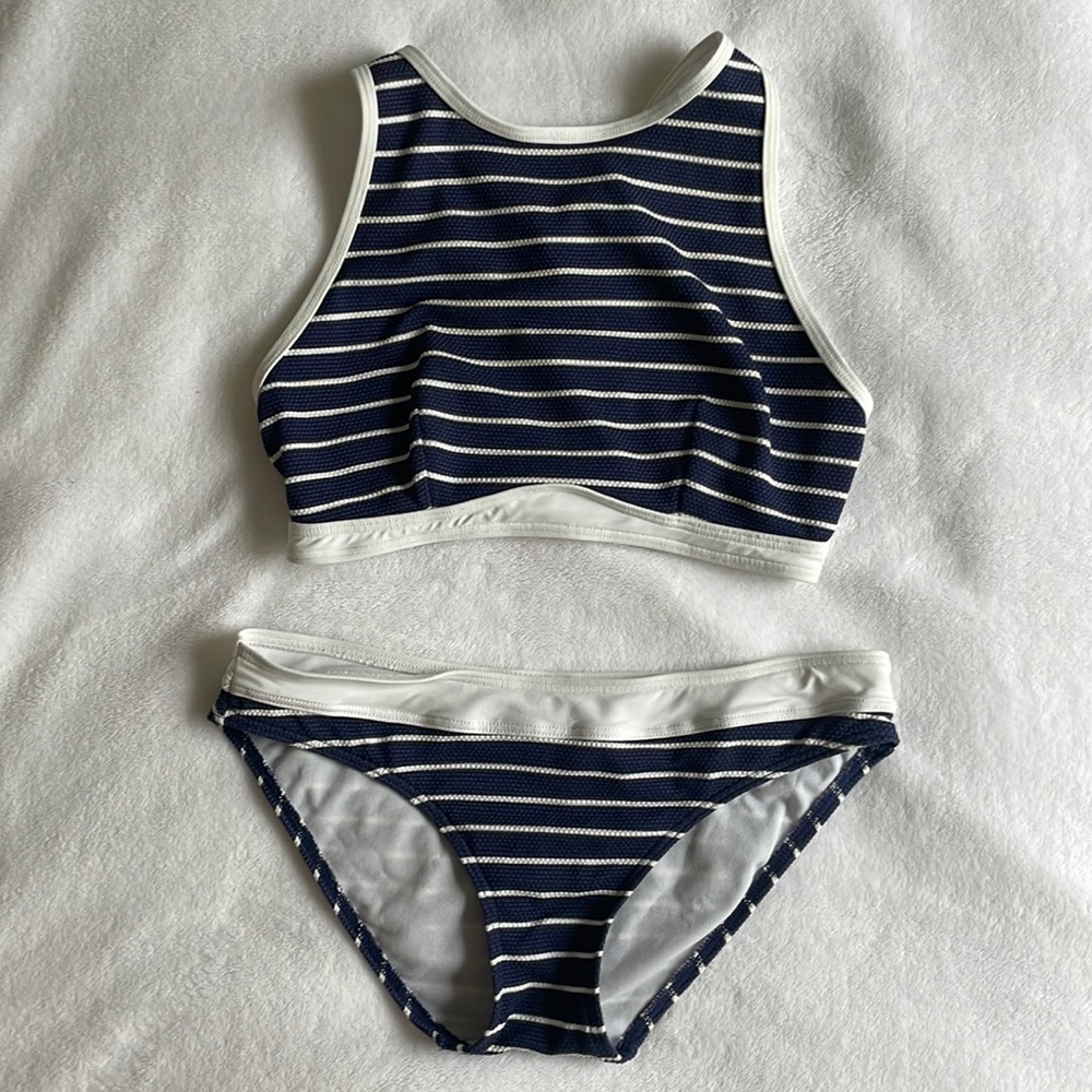 Piha NZ blue/white Bikini